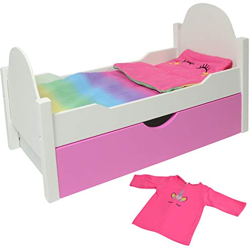 Wooden doll beds cheap for 18 inch dolls